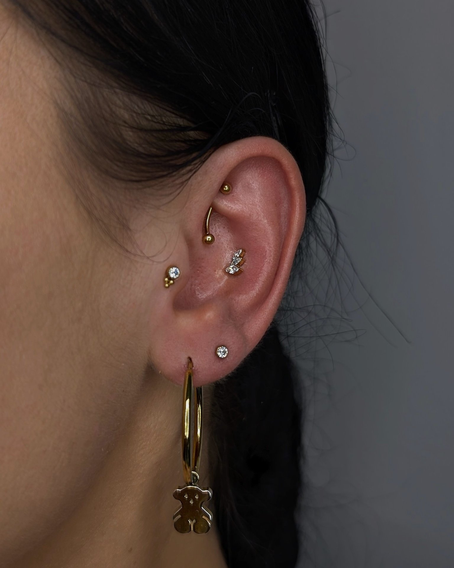 Kolczyk tragus z tytanu chirurgicznego ASTM F136 - model 14